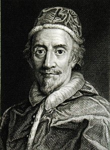 Papież Klemens IX (1600-69) (rycina) autorstwa English School