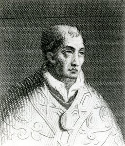 Papież Jan VIII (820-82) (rycina) autorstwa English School