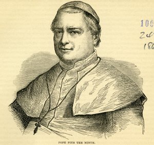 Papież Pius IX (rycina) autorstwa English School