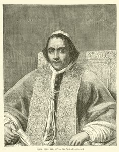 Papież Pius VII (rycina) autorstwa English School