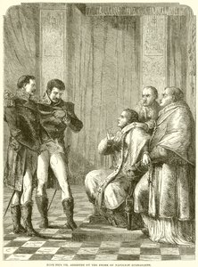 Papież Pius VII. aresztowany z rozkazu Napoleona Buonaparte autorstwa English School