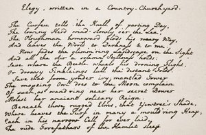 Porcja szarej elegii, pismem poetów, ilustracja z The Church of England: A History for the People autorstwa H.D.M. Spence-Jones, wyd. ok. 1910 (zdjęcie w sepii) autorstwa English School