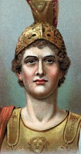 Portret Aleksandra Wielkiego - Aleksander Wielki (356 - 323 pne) - Z serii „” Przywódcy ludzi”” - Chromolitografia - Szkoła angielska, XX wiek - autorstwa English School
