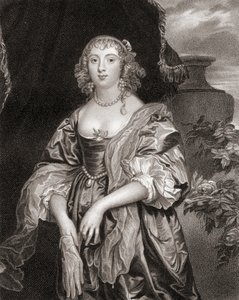 Portret Anne Carre, hrabiny Bedford (1620-84), z Lodges British Portraits, 1823 autorstwa English School