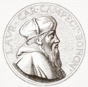 Portret kardynała Campeggio, ilustracja z Historii protestantyzmu Jamesa Aitkena Wylie (1808-1890), wyd. 1878 autorstwa English School