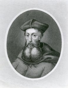 Portret kardynała Reginalda Polaka (1500-58) (rycina) autorstwa English School