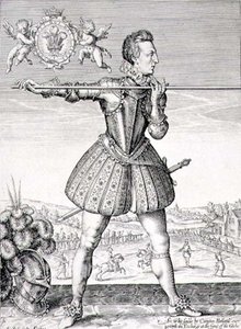 Portret Henryka, księcia Walii (1594-1612) wyryty przez Simona de Passe (1595-1647) 1612 (grafika) autorstwa English School