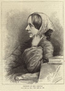 Portret Jane Welsh, żony Thomasa Carlyle autorstwa English School