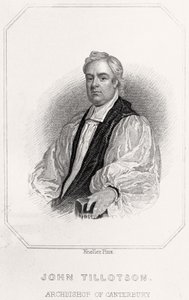 Portret Johna Tillotsona, arcybiskupa Canterbury, 1835 autorstwa English School