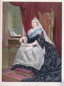 Portret królowej Wiktorii (1819-1901) w czasie jej Złotego Jubileuszu w latach 1887, 1887