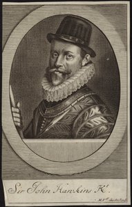 Portret Sir Johna Hawkinsa autorstwa English School