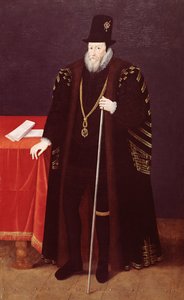 Portret Williama Cecila, 1. barona Burghleya (1520-98) Lorda Wysokiego Skarbnika