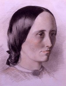 Portret kobiety, ok. 1840 (kolorowe kredy na papierze) autorstwa English School
