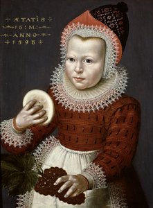 Portret młodej dziewczyny trzymającej chleb i winogrona, 1598