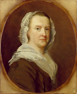 Portret nieznanej kobiety, połowa XVIII wieku (olej na płótnie) autorstwa English School
