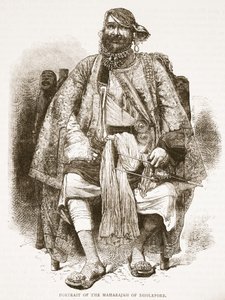Portret maharadży z Dholepore, ilustracja z Cassells Illustrated History of England autorstwa English School