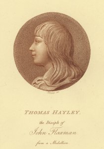 Portret rzeźbiarza Thomasa Hayleya, ucznia Johna Flaxmana (rycina) autorstwa English School