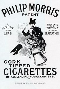 Plakat do papierosów Philip Morris, zaprojektowany przez Linsay Sambourne, 1896