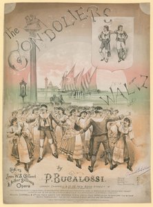 Plakat do Walca Gondolierów P Bucalossiego na antenach opery W S Gilberta i Arthura Sullivansa