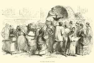 Sprzedawcy drobiu w Paryżu, październik 1870 autorstwa English School