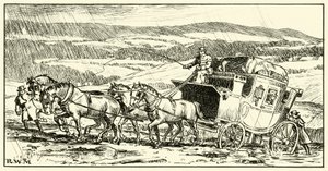 Pre-Macadam Road (tusz na papierze) autorstwa English School
