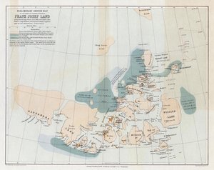 Wstępna mapa szkicowa grupy wysp znanej jako Franz Josef Land autorstwa English School
