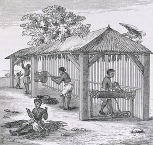 Przygotowanie tytoniu, z "Santo Domingo Past and Present" Samuel Hazard, pub. 1873 autorstwa English School