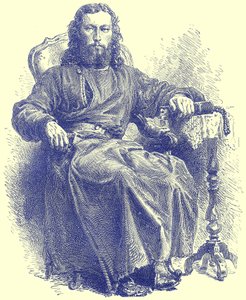 Kapłan kościoła greckiego, ilustracja z Illustrated Travels pod redakcją H. W. Batesa, wydana ok. 1880 r. (obraz ulepszony cyfrowo) autorstwa English School