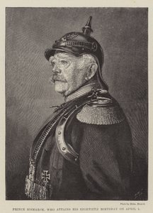 Książę Bismarck, który 1 kwietnia obchodzi osiemdziesiąte urodziny (rycina) autorstwa English School