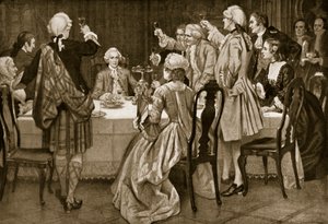 Książę Karol Edward w Holyrood, ilustracja z Hutchinsons Story of the British Nation, ok. 1923 autorstwa English School