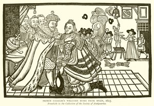 Książę Karol Witamy w domu z Hiszpanii, 1623 autorstwa English School