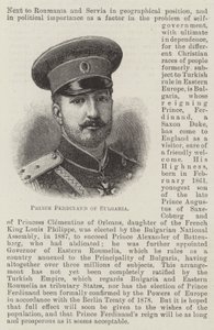 Książę Ferdynand Bułgarii (grafika) autorstwa English School