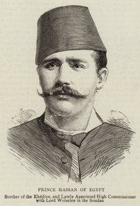 Książę Egiptu Hassan (rycina) autorstwa English School