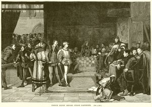 Książę Henryk przed sędzią Gascoigne autorstwa English School