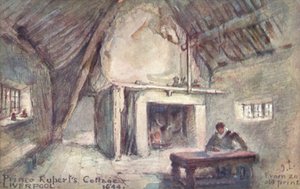 Domek księcia Ruperta, Liverpool (kolorowa litografia) autorstwa English School