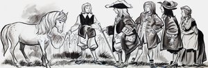 Książę i koń autorstwa English School