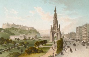 Princes Street Edynburg. Patrząc na Zachód autorstwa English School
