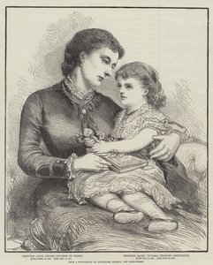 Księżniczka Alicja i jej córka (grafika) autorstwa English School