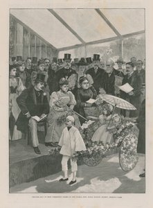 Księżniczka Mary of Teck wręcza nagrody na festynie kwiatowym autorstwa English School
