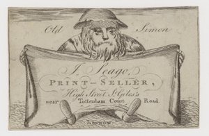 Printseller, J Seago, karta handlowa autorstwa English School