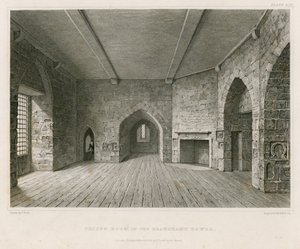 Sala więzienna w wieży Beauchamp autorstwa English School