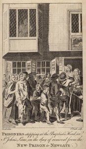 Więźniowie zatrzymujący się przy Baptists Head na St Johns Lane autorstwa English School