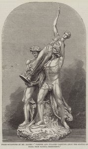 Nagroda Rzeźby Pana Adamsa „Orestes i Pylades zabierający Statuę Diany z Chersonezu Tauryckiego (rycina) autorstwa English School