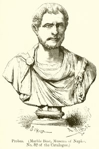 Probus. (Marmurowe Popiersie, Muzeum Neapolitańskie, nr 32 Katalogu) (rycina) autorstwa English School