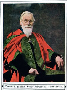 Profesor Sir William Crookes (1832-1919) z Illustrated London News, maj 1914 autorstwa English School