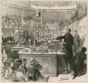 Profesor Tyndall wykłada w Royal Institution, 1870 autorstwa English School