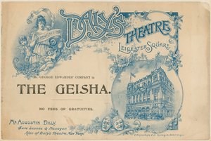 Okładka programowa The Geisha autorstwa English School