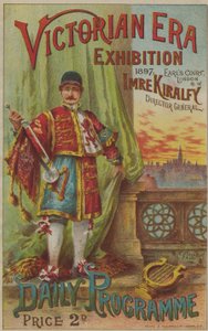 Program wystawy epoki wiktoriańskiej, 1897, w Earls Court autorstwa English School