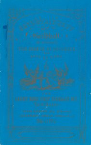 Program kolacji w Guildhall w Londynie, 8 grudnia 1852 r. autorstwa English School