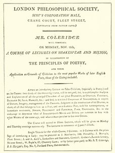 Program wykładów Coleridge